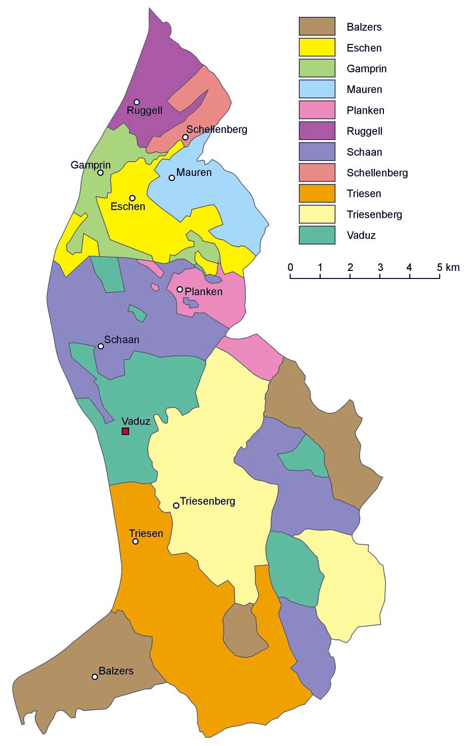 Liechtenstein Karte